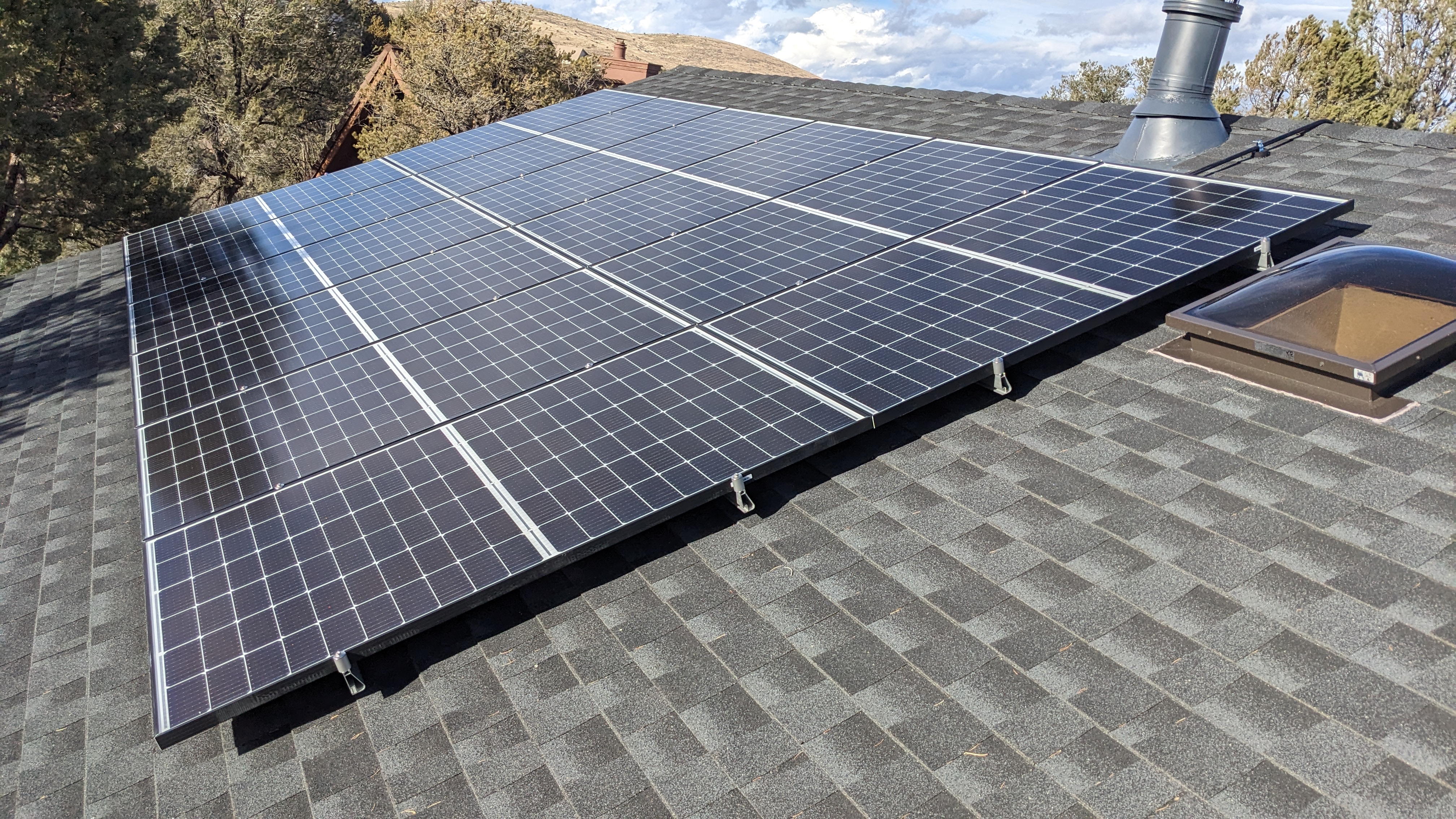 Bifacial panel roof-mount solar installation by AZ Independence Solar in Yavapai County Arizona